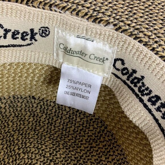 Coldwater Creek Womens Packable Sun Hat One Size Paper Straw Vacation - Picture 10 of 10
